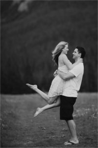 Canmore Photographer Couple Having Fun in the Mountains