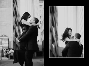 Edmonton Engagement Photography Black White