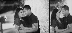 Edmonton Engagement Session Black White