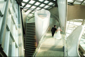 MODERN ELEGANCE WEDDING Edmonton-Art-Gallery-Bride-Groom-Heading-to-Reception